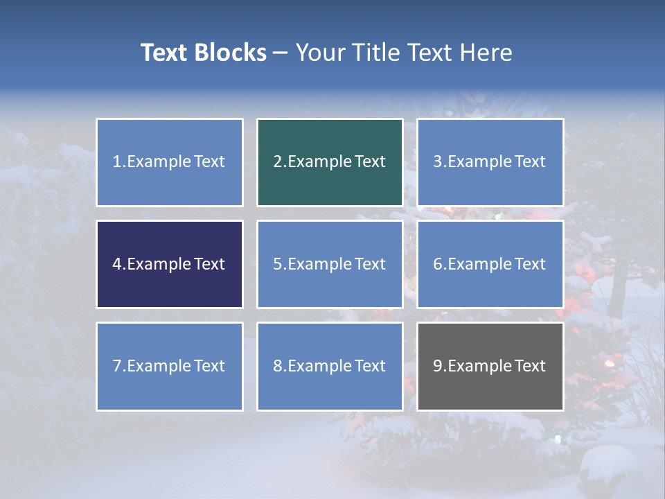 Bright Seasonal Trees Holiday Background PowerPoint Template