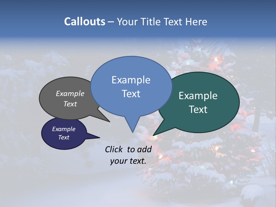 Bright Seasonal Trees Holiday Background PowerPoint Template