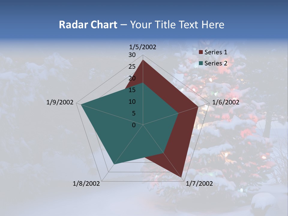 Bright Seasonal Trees Holiday Background PowerPoint Template