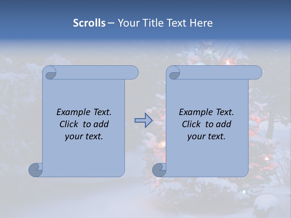 Bright Seasonal Trees Holiday Background PowerPoint Template