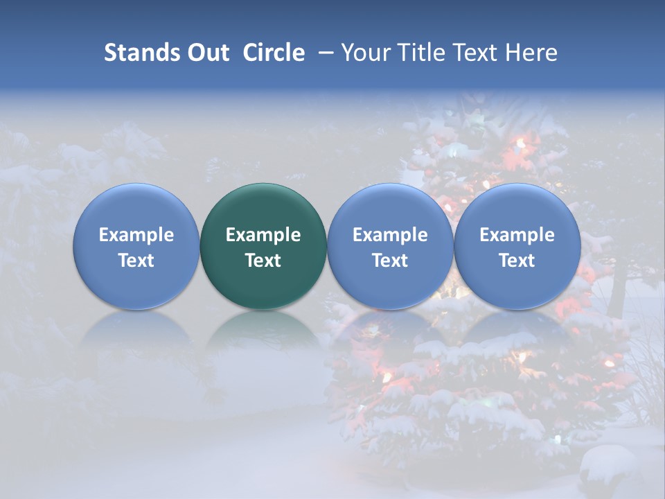 Bright Seasonal Trees Holiday Background PowerPoint Template