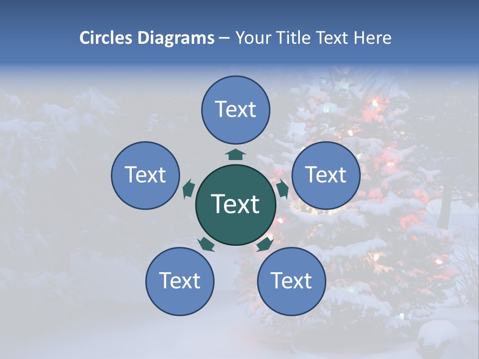 Bright Seasonal Trees Holiday Background PowerPoint Template