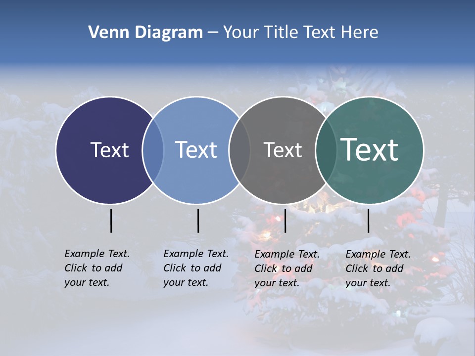 Bright Seasonal Trees Holiday Background PowerPoint Template