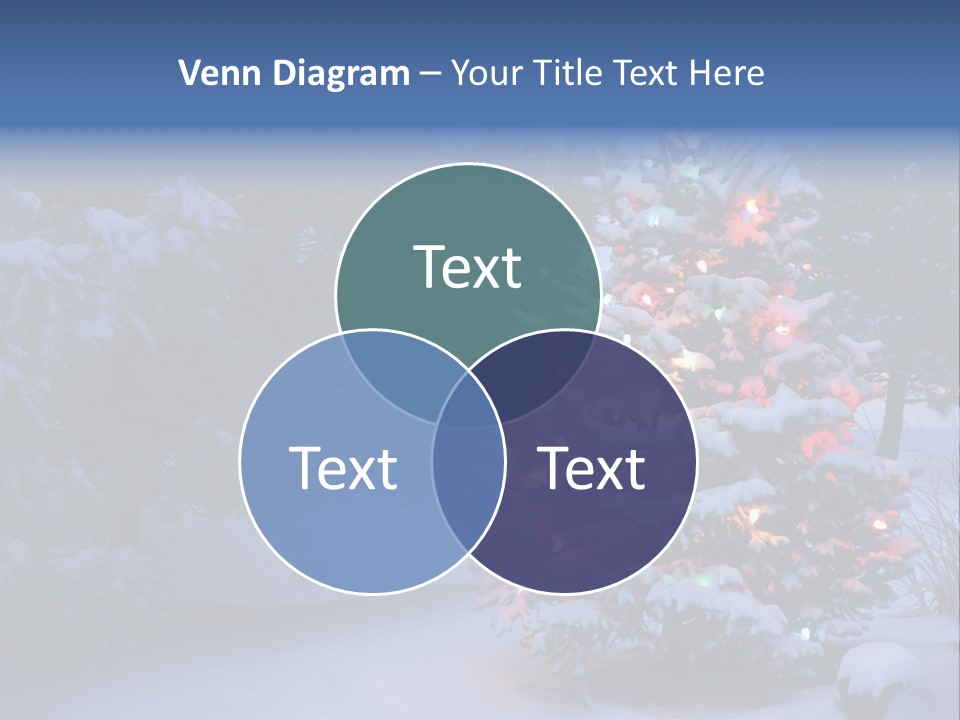 Bright Seasonal Trees Holiday Background PowerPoint Template
