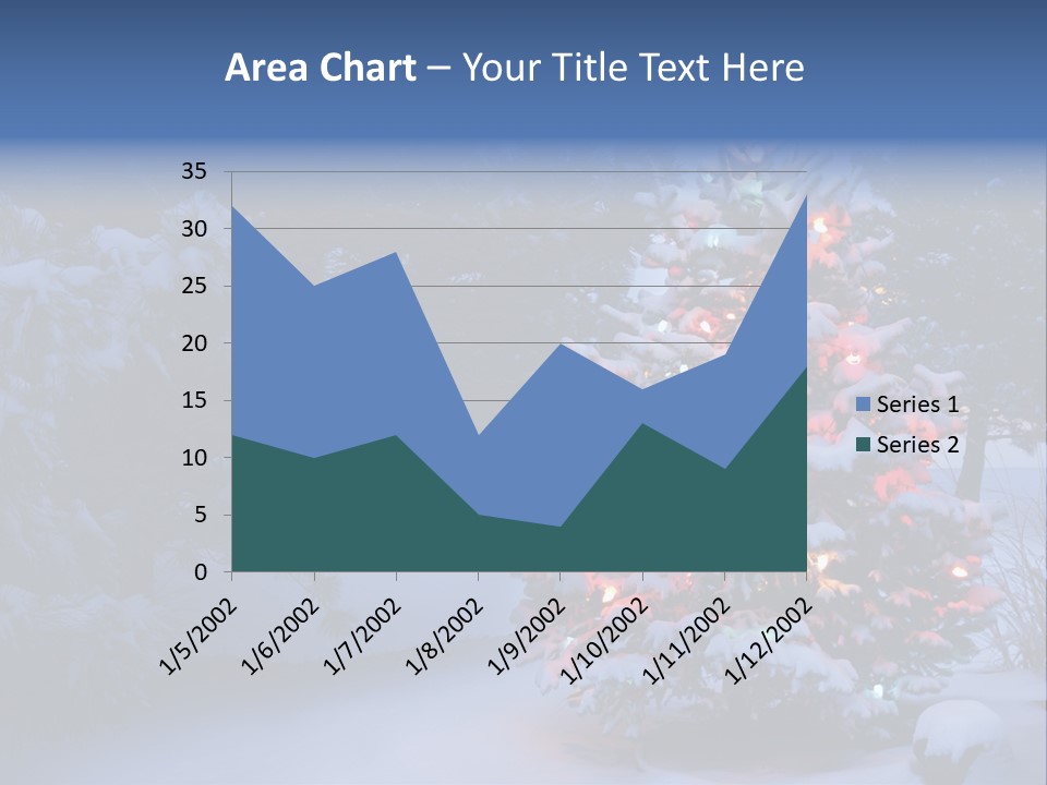 Bright Seasonal Trees Holiday Background PowerPoint Template