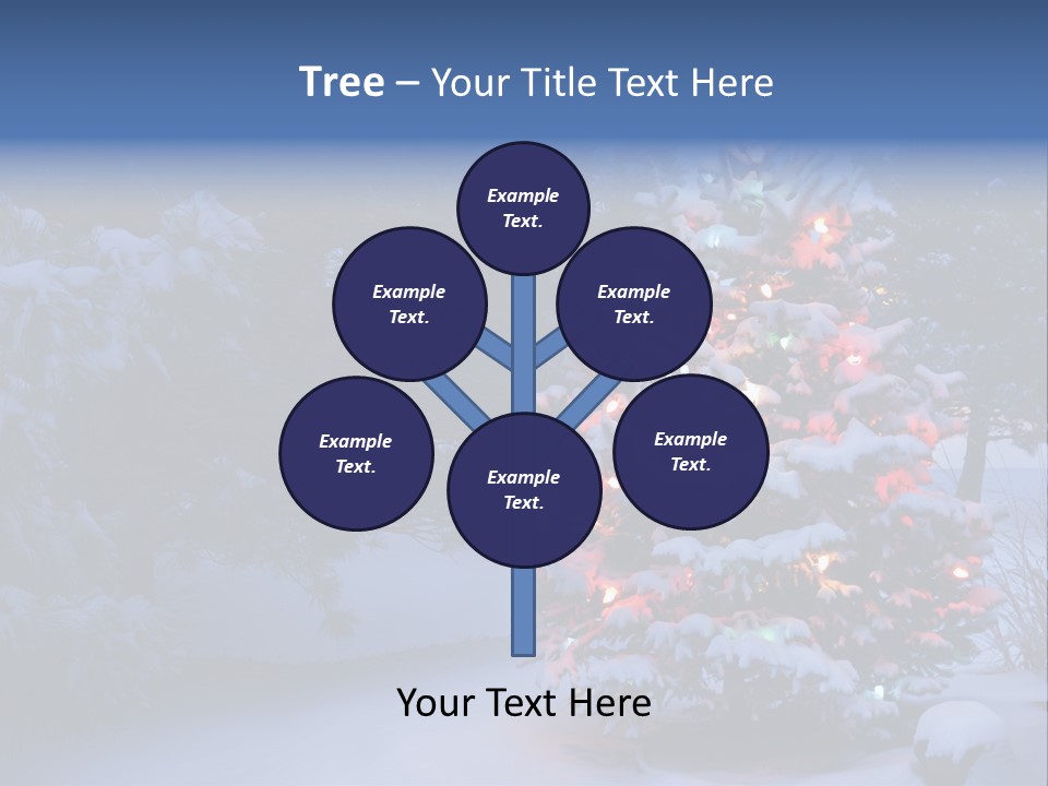 Bright Seasonal Trees Holiday Background PowerPoint Template
