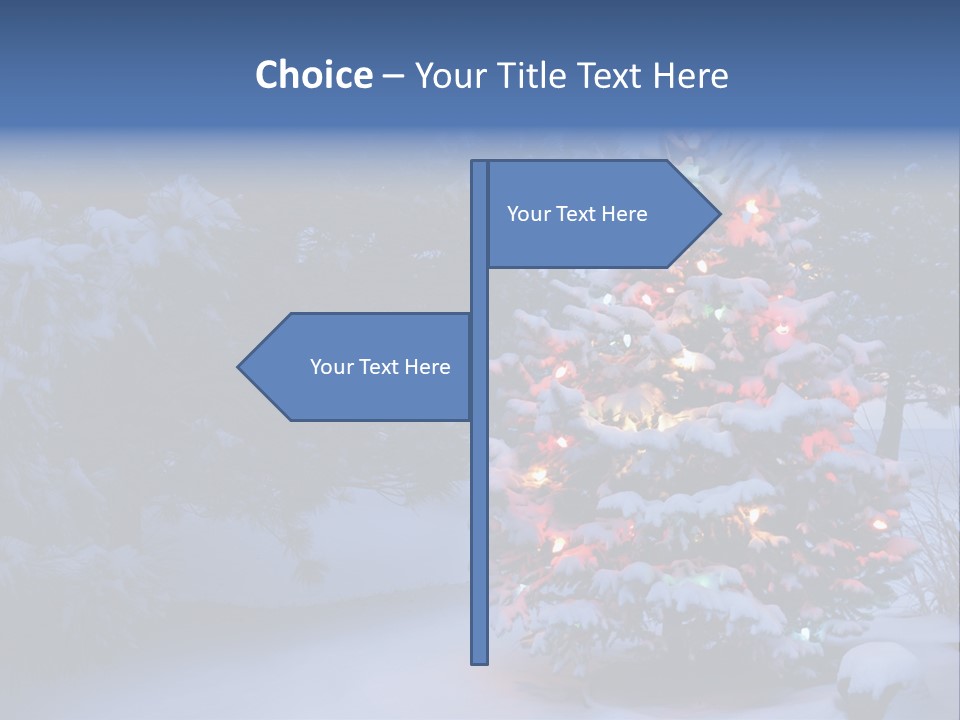 Bright Seasonal Trees Holiday Background PowerPoint Template