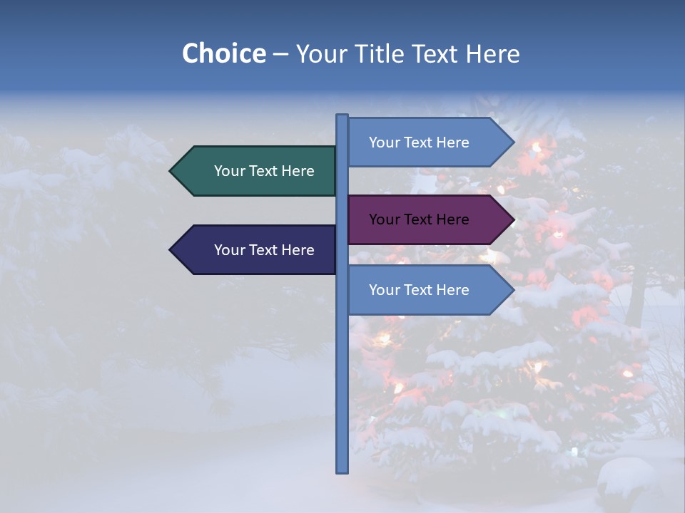 Bright Seasonal Trees Holiday Background PowerPoint Template