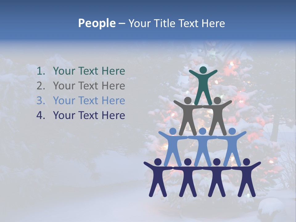 Bright Seasonal Trees Holiday Background PowerPoint Template