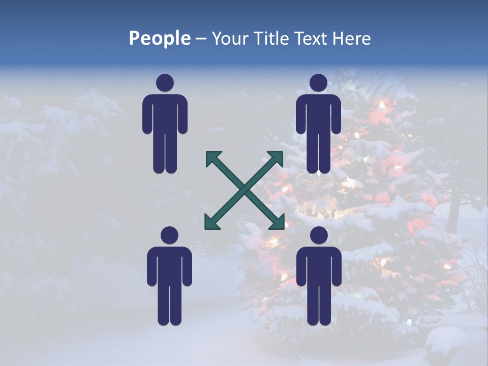 Bright Seasonal Trees Holiday Background PowerPoint Template