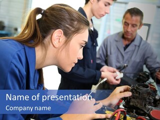 Teenager Student Repairman PowerPoint Template