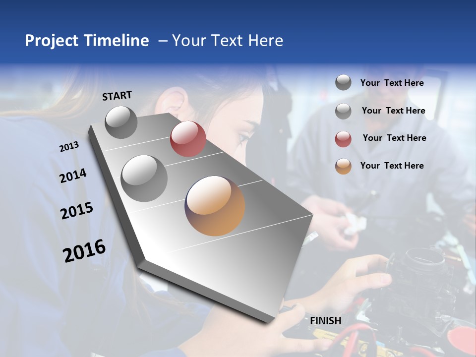 Teenager Student Repairman PowerPoint Template