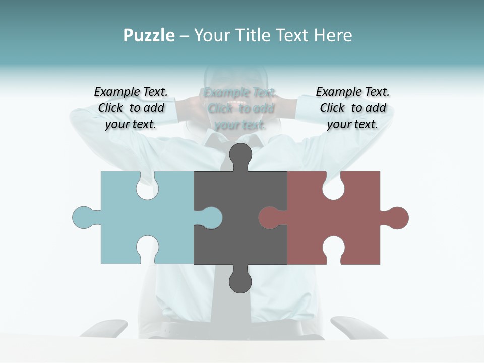 Indoors Front View Men PowerPoint Template