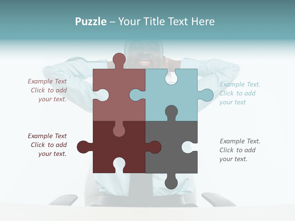 Indoors Front View Men PowerPoint Template