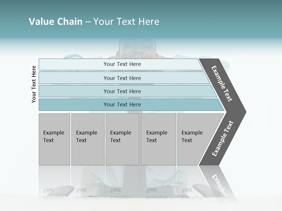 Indoors Front View Men PowerPoint Template