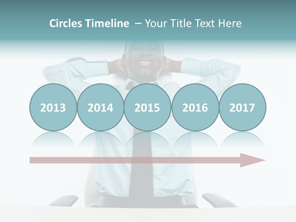 Indoors Front View Men PowerPoint Template