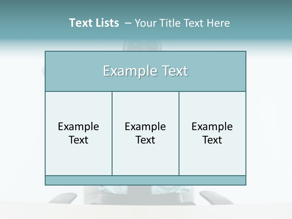 Indoors Front View Men PowerPoint Template