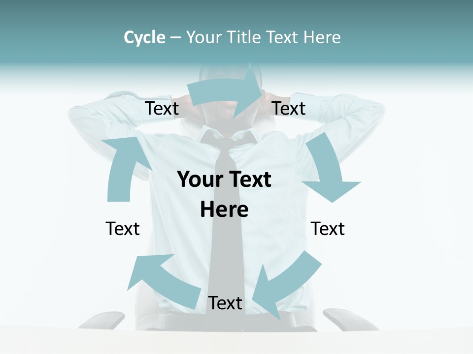 Indoors Front View Men PowerPoint Template