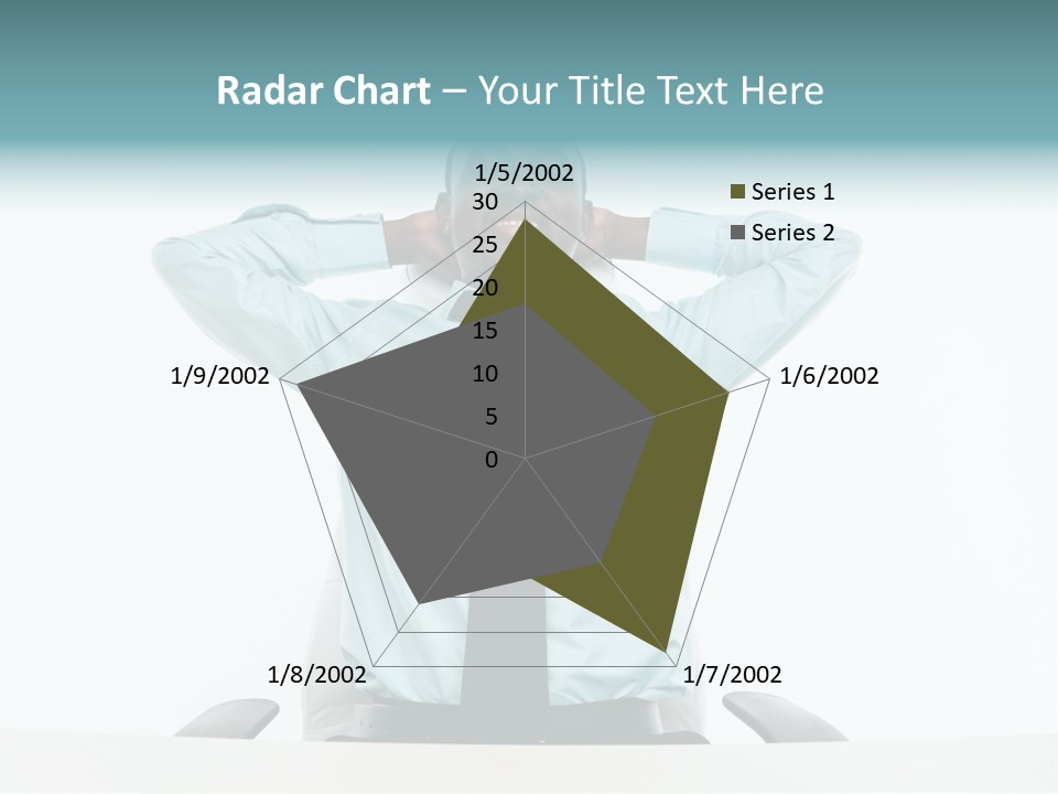 Indoors Front View Men PowerPoint Template