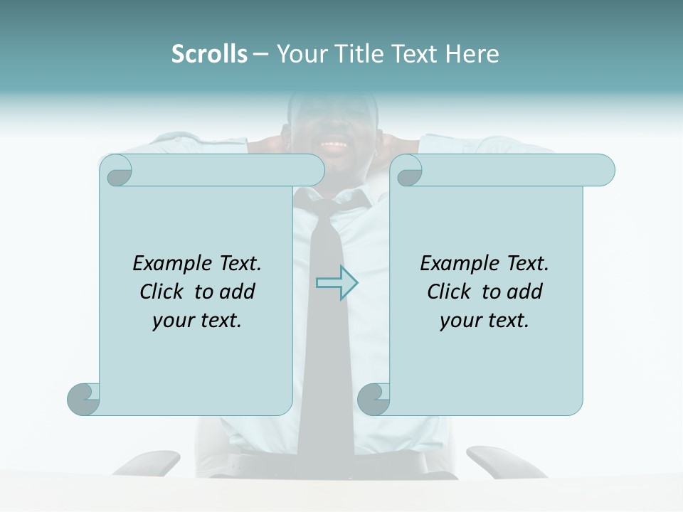 Indoors Front View Men PowerPoint Template