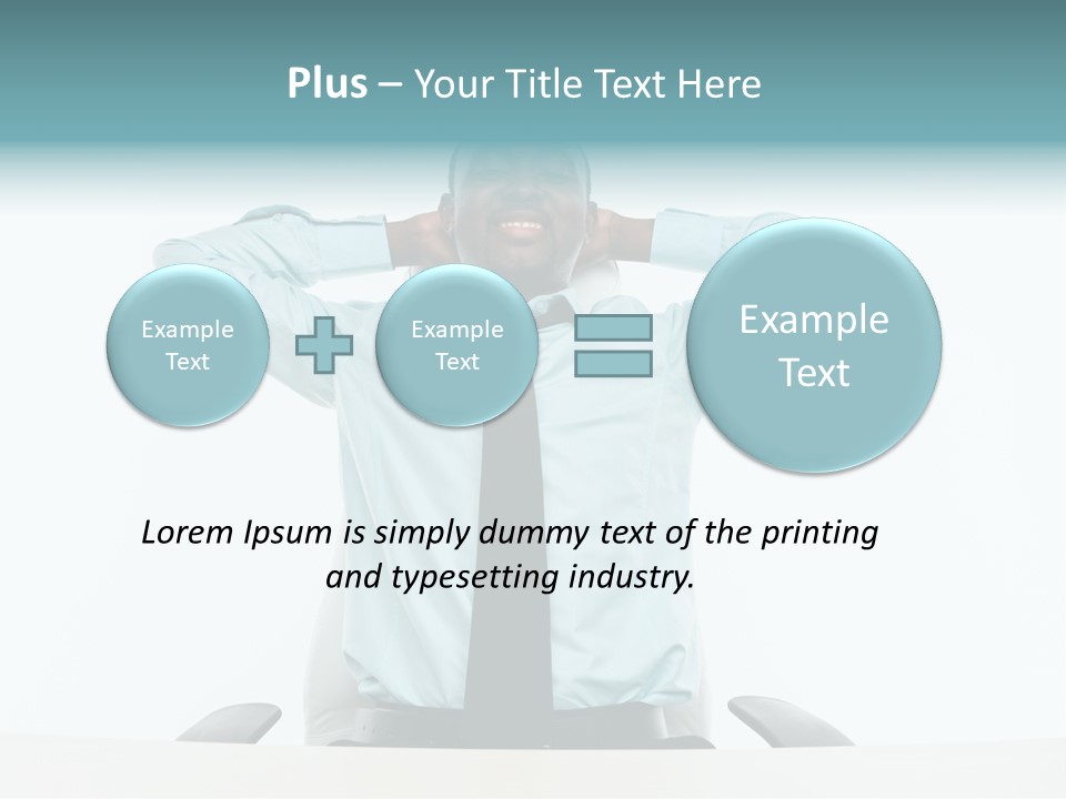 Indoors Front View Men PowerPoint Template