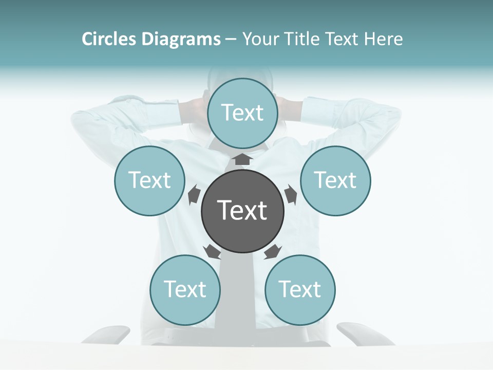 Indoors Front View Men PowerPoint Template