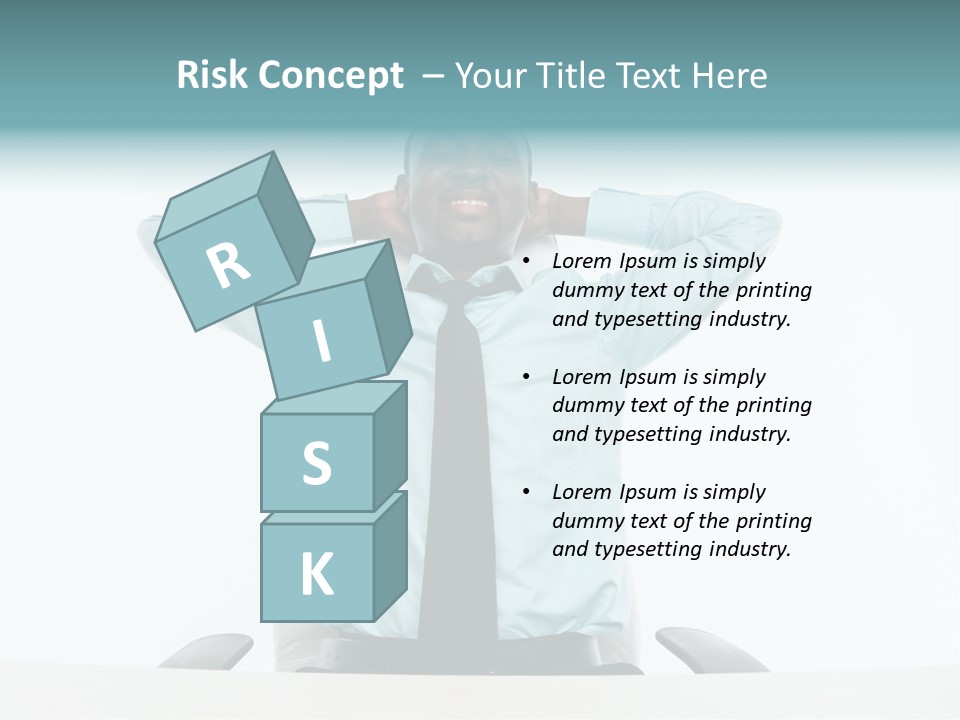 Indoors Front View Men PowerPoint Template