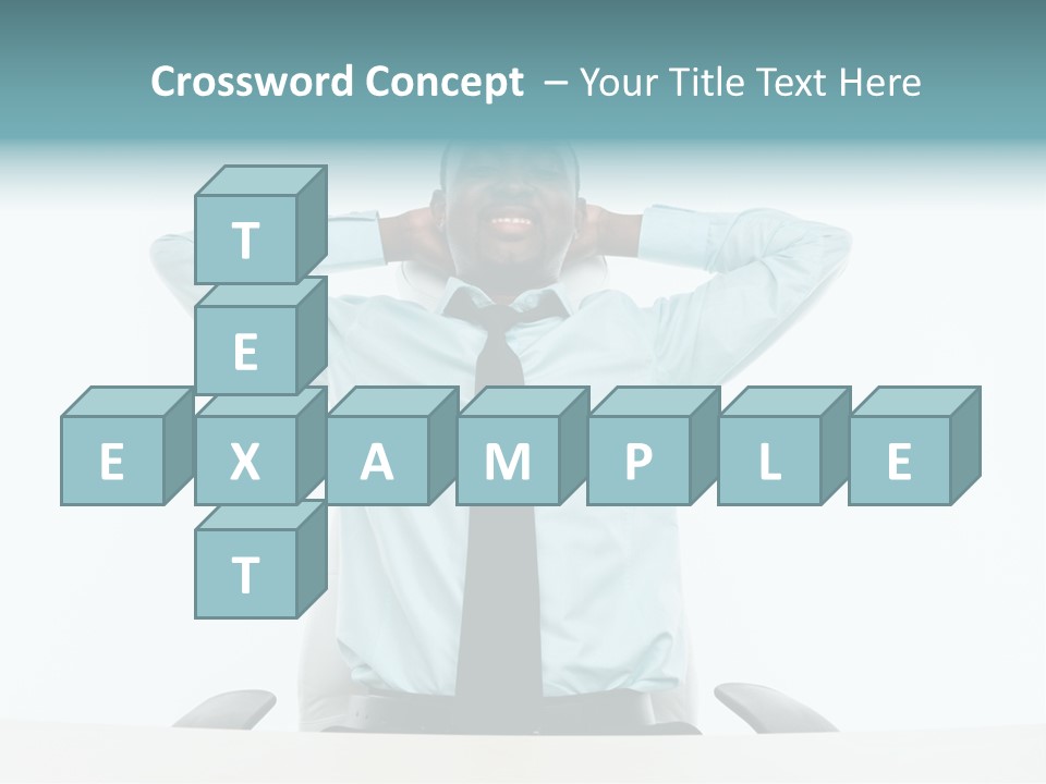 Indoors Front View Men PowerPoint Template