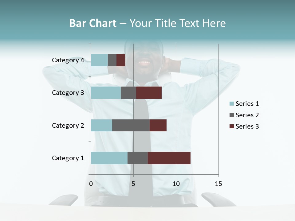 Indoors Front View Men PowerPoint Template
