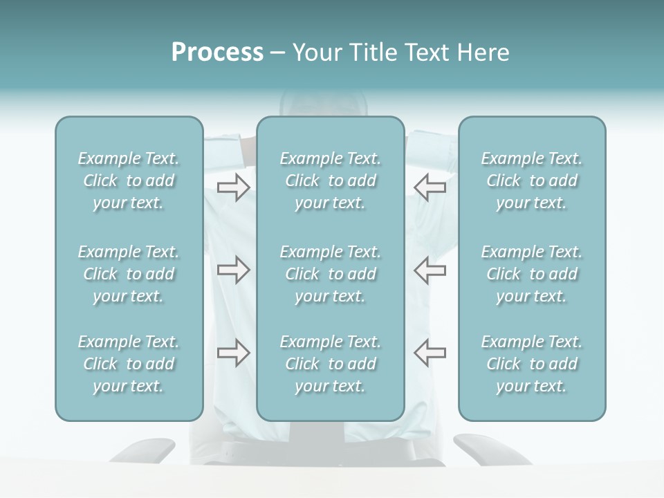 Indoors Front View Men PowerPoint Template