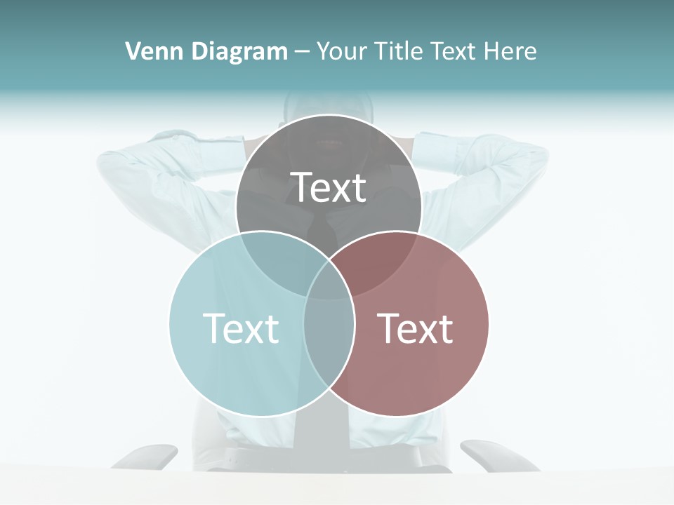 Indoors Front View Men PowerPoint Template