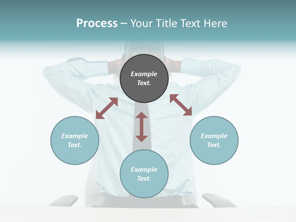 Indoors Front View Men PowerPoint Template