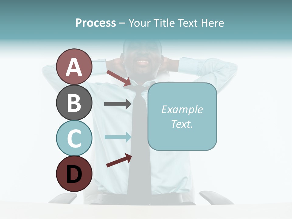 Indoors Front View Men PowerPoint Template