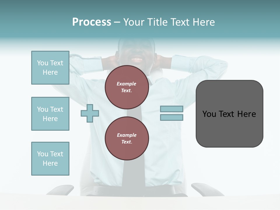 Indoors Front View Men PowerPoint Template