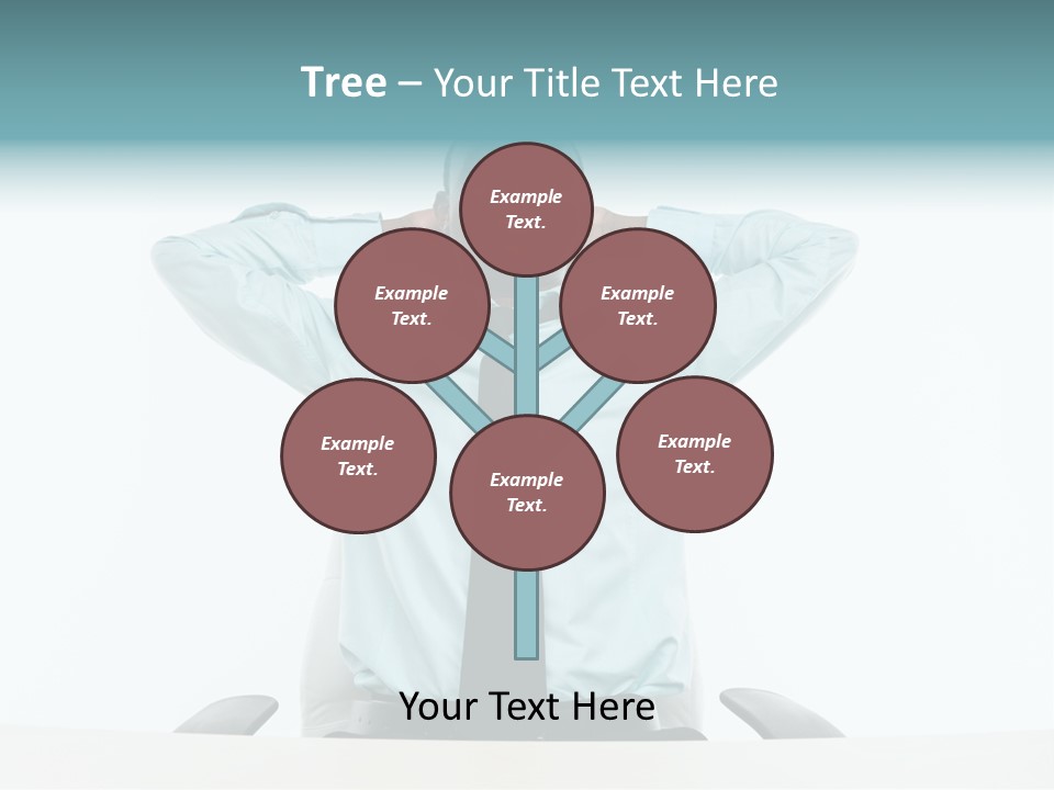 Indoors Front View Men PowerPoint Template