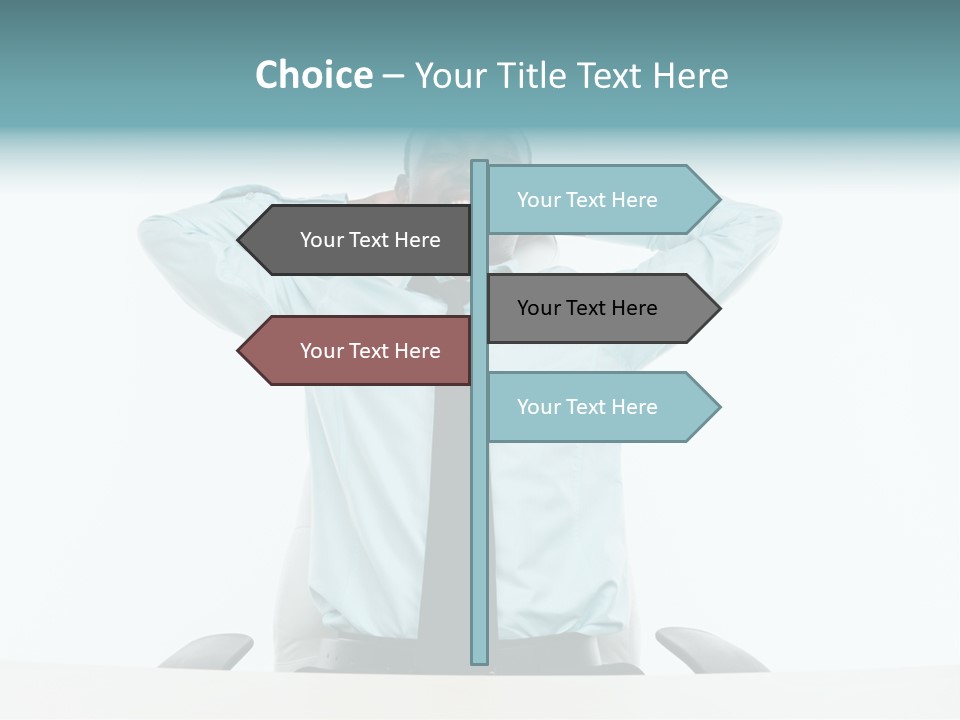 Indoors Front View Men PowerPoint Template