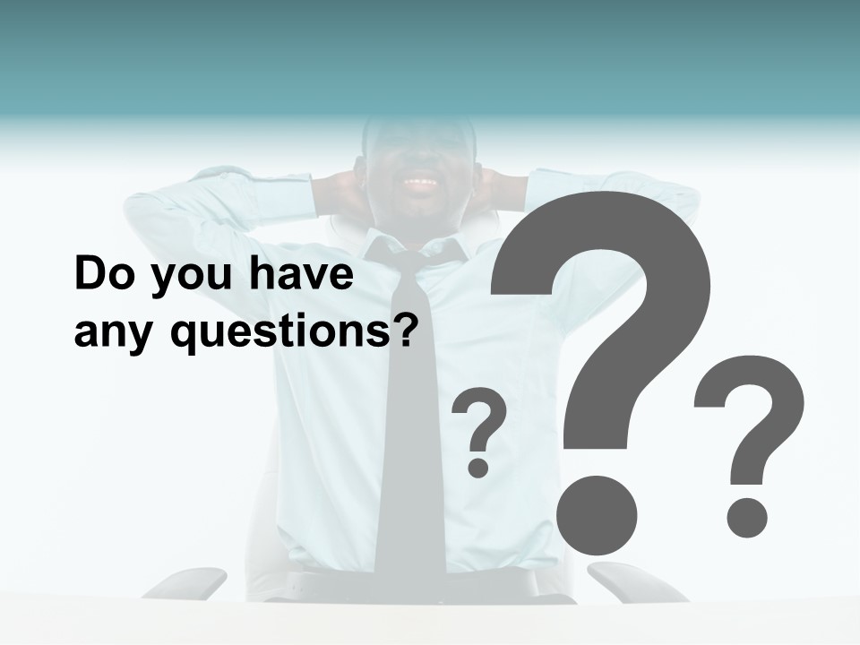 Indoors Front View Men PowerPoint Template