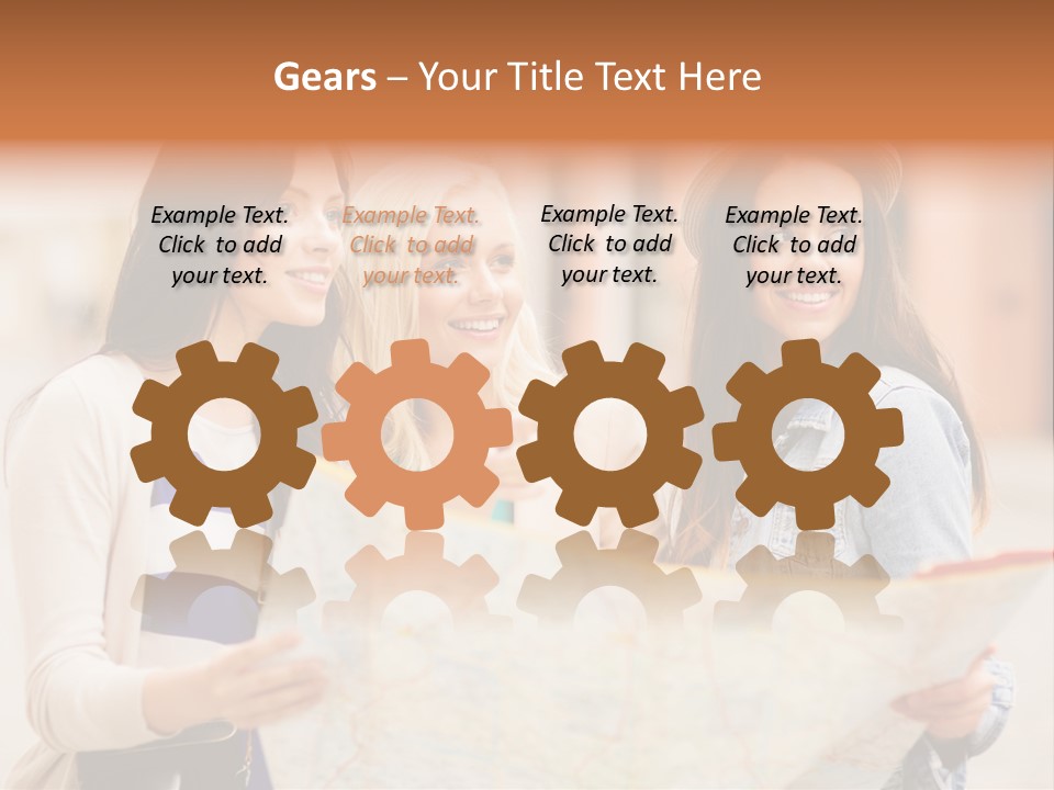 Tourist Street Visitors PowerPoint Template