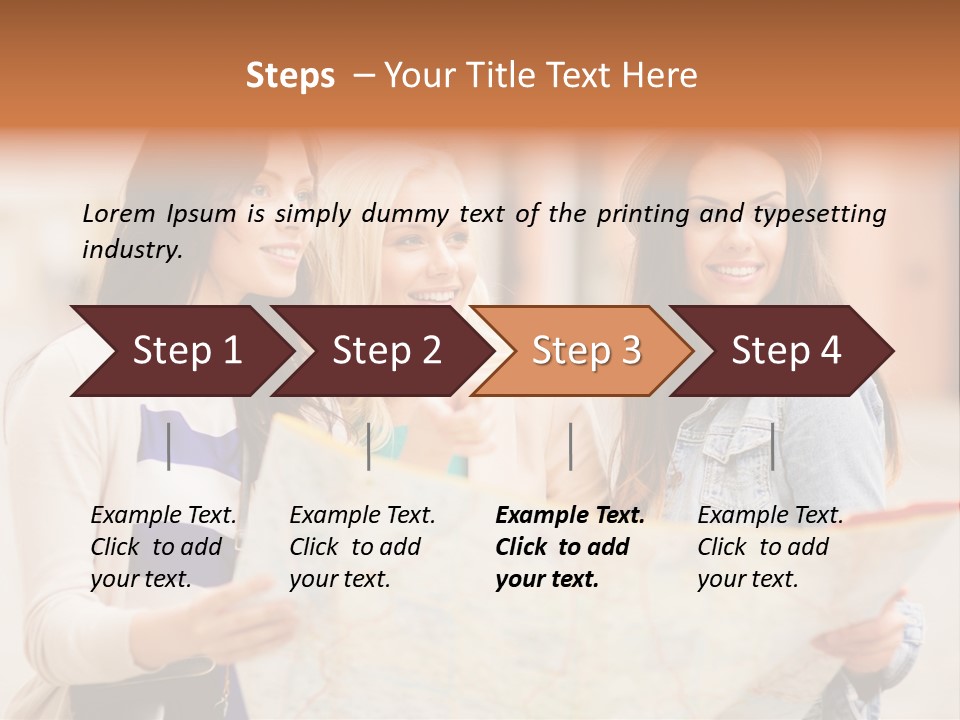 Tourist Street Visitors PowerPoint Template