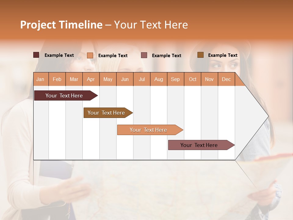 Tourist Street Visitors PowerPoint Template