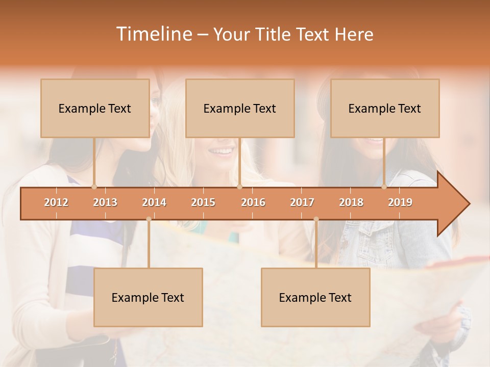 Tourist Street Visitors PowerPoint Template