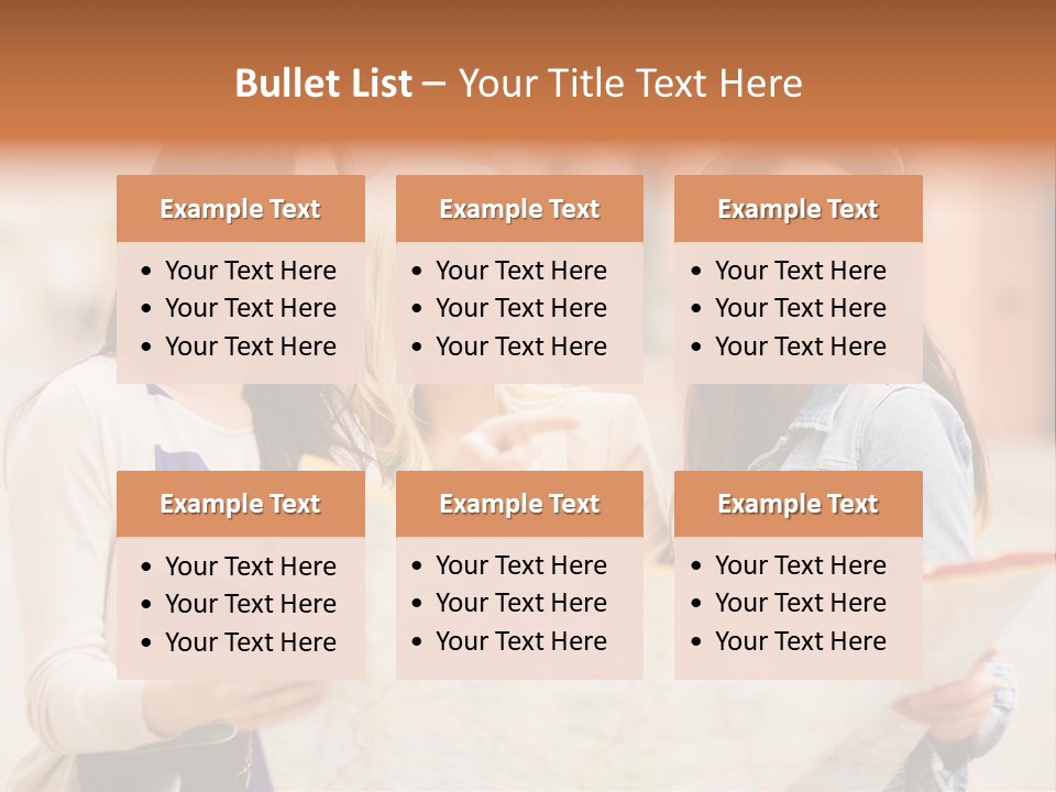 Tourist Street Visitors PowerPoint Template