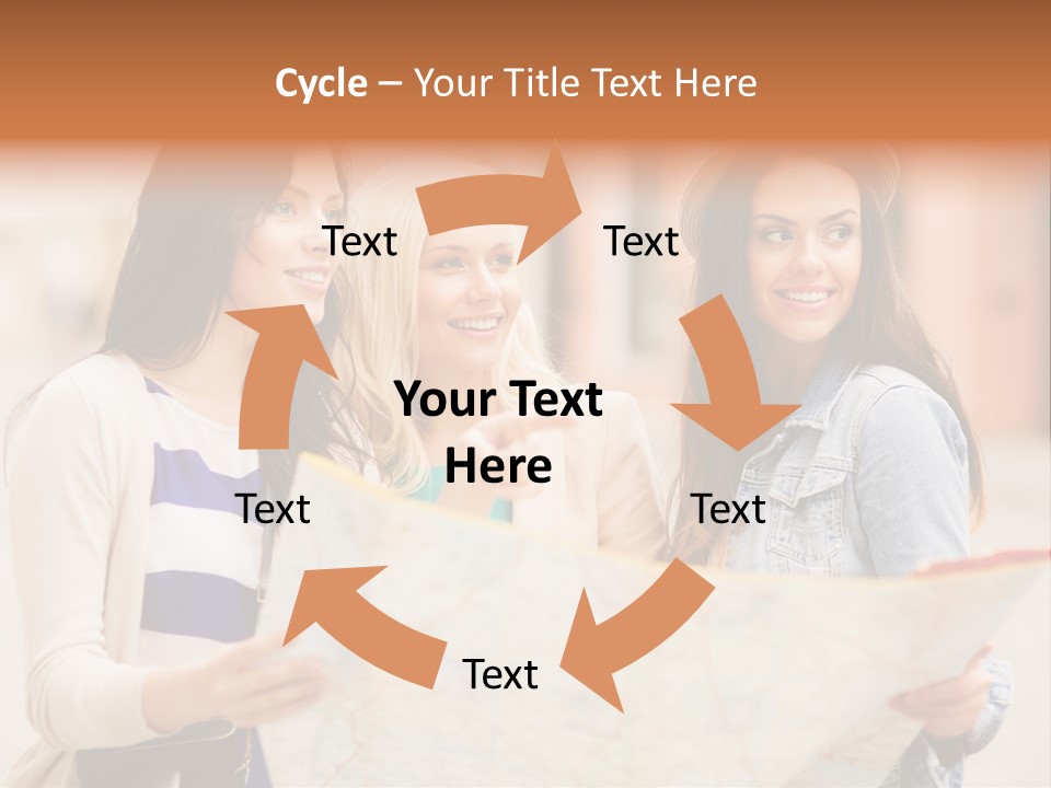 Tourist Street Visitors PowerPoint Template