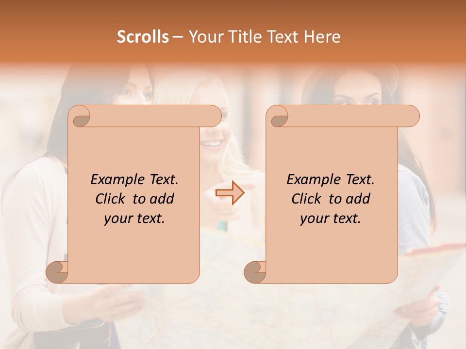 Tourist Street Visitors PowerPoint Template