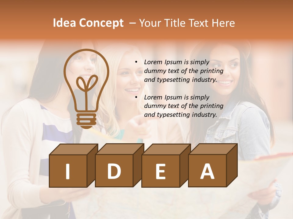 Tourist Street Visitors PowerPoint Template