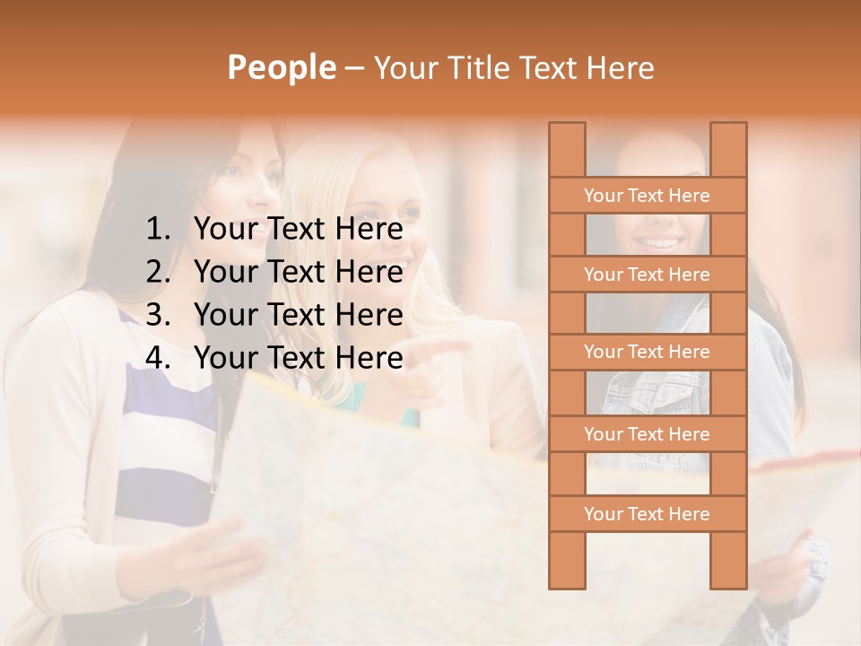 Tourist Street Visitors PowerPoint Template