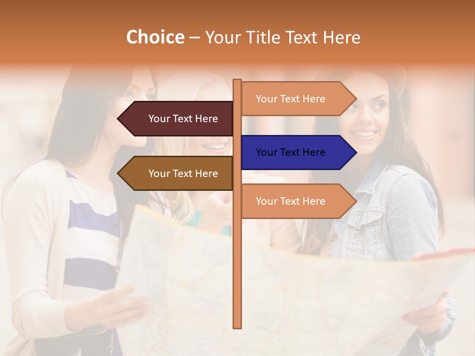 Tourist Street Visitors PowerPoint Template