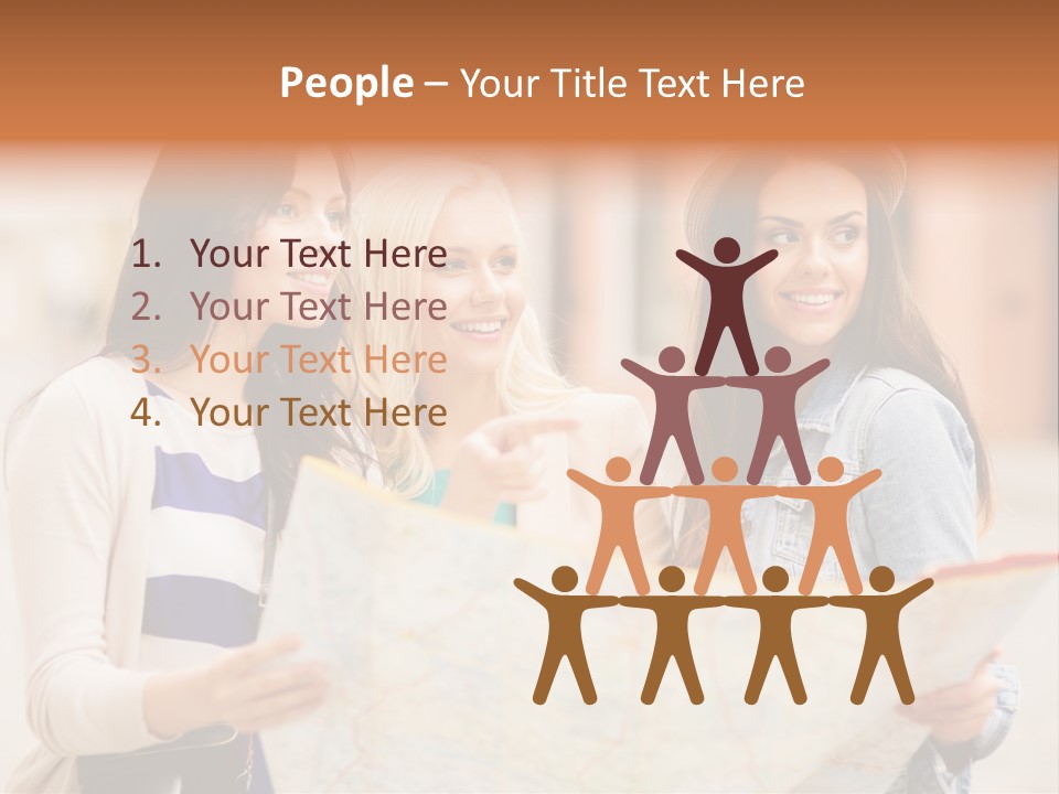 Tourist Street Visitors PowerPoint Template