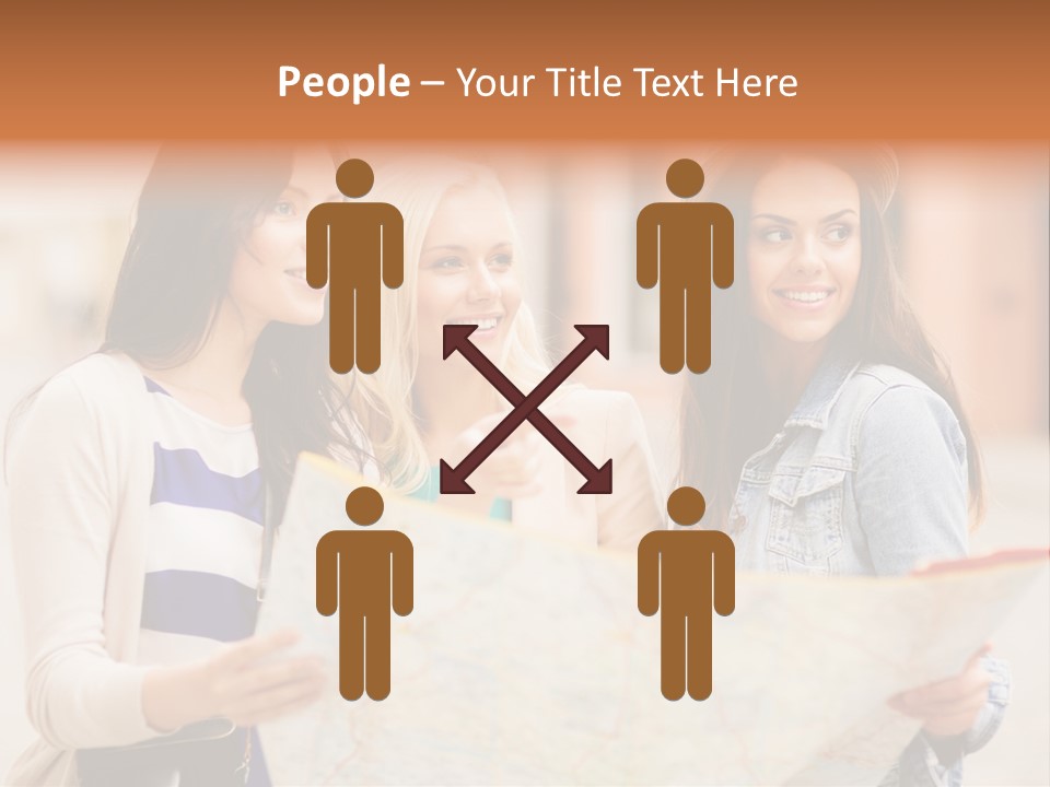 Tourist Street Visitors PowerPoint Template