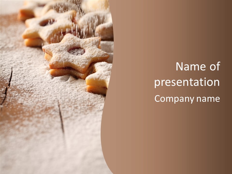 Sprinkle Powdered Sugar Holidays PowerPoint Template